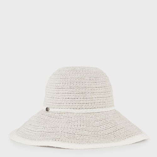 Natural Round Cotton Blend Hat - Emporio Armani - Modalova