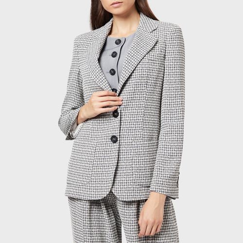 Black/White Single Breasted Blazer - Size 10 - Emporio Armani - Modalova