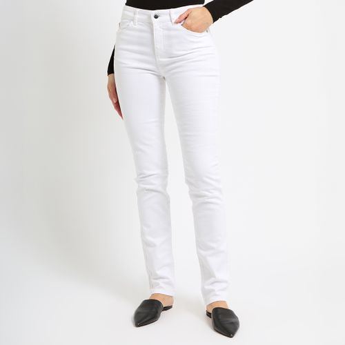 White High Waisted Stretch Jeans - Emporio Armani - Modalova