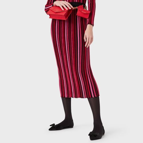 Red Stripe Midi Skirt - Emporio Armani - Modalova