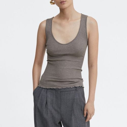 Grey Blackberry Silk Top - Mango - Modalova