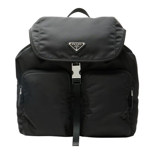 Black Re-Nylon Medium Backpack - Prada - Modalova
