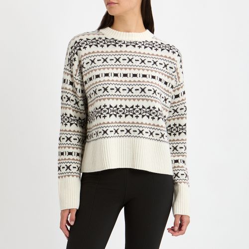 Cream Cashmere Blend Fair Isle Jumper - NÂ°Â· Eleven - Modalova