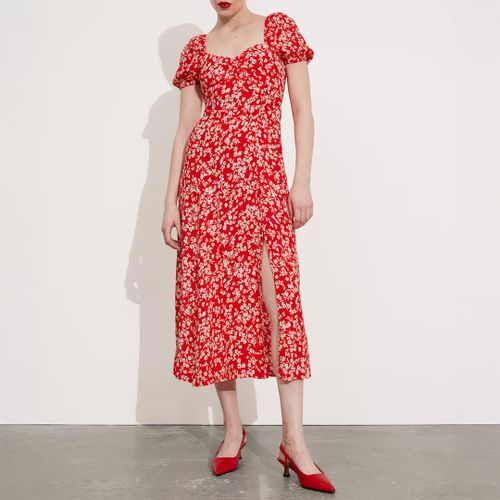 Scarlet Printed Sweetheart Midi Dress - & Other Stories - Modalova