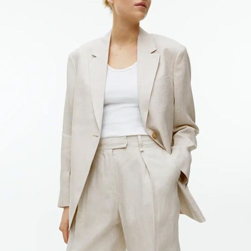 Beige Linen Blazer - ARKET - Modalova