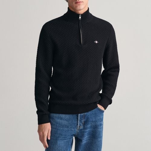 Cotton Textured Half Zip Jumper - Gant - Modalova