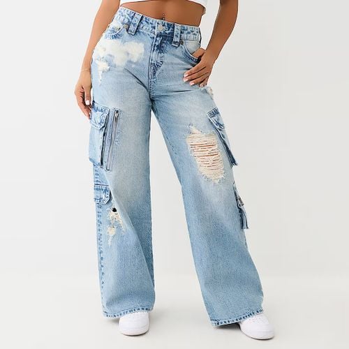 Light Bobbi Distressed Cargo Jeans - True Religion - Modalova