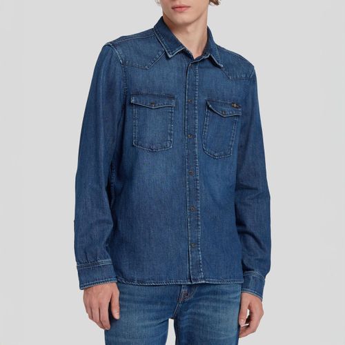 Blue Western Denim Shirt - 7 For All Mankind - Modalova