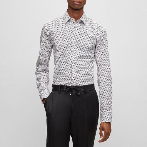 White Cocktail Print Shirt - BOSS - Modalova