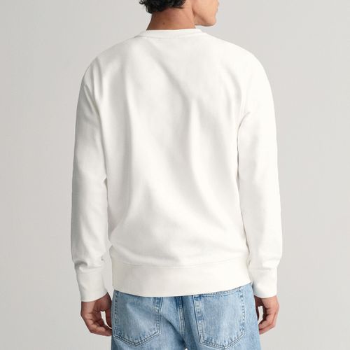 Winter White Printed Logo Sweatshirt - Gant - Modalova