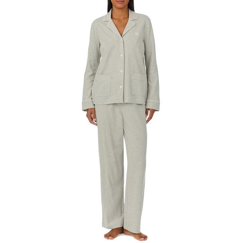 Herringbone Jacquard Notch Collar Pajama Set - Lauren Ralph Lauren - Modalova