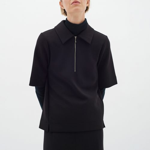 Black Half Zip Polo Top - Inwear - Modalova