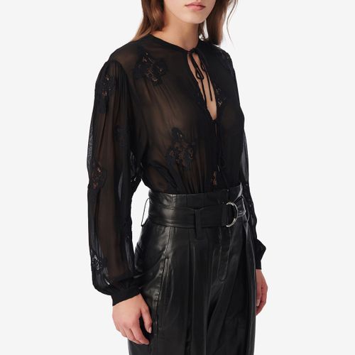 Black Embroidered Sheer Blouse - IRO - Modalova