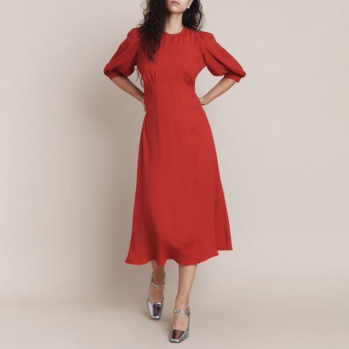 Scarlet Scoop Back Crepe Midi Dress - Ghost - Modalova