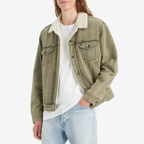 Green Sherpa Denim Trucker Jacket - Levi's - Modalova