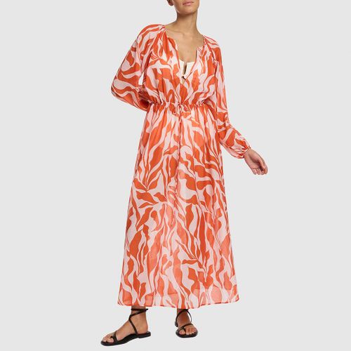 Coral Sereno Ditsy Long Sleeve Maxi Dress - Jets - Modalova