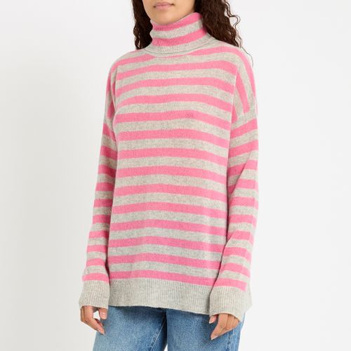 Striped Cashmere Roll Neck Jumper - Scott & Scott London - Modalova