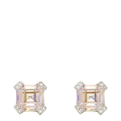 Silver Square Cut Stud Earrings - Kate Spade - Modalova