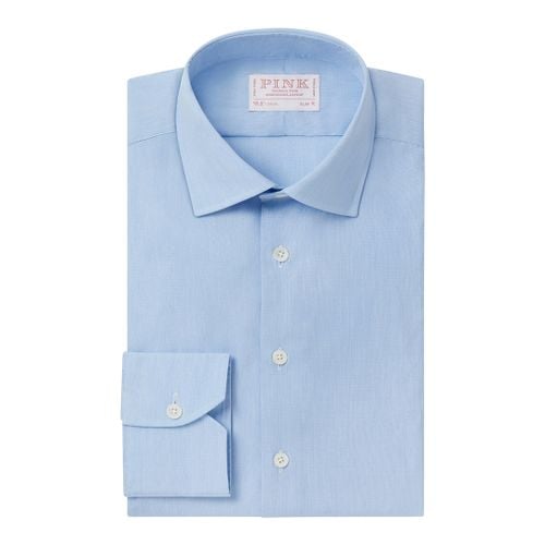 Blue Slim Fit Cotton Shirt - Thomas Pink - Modalova