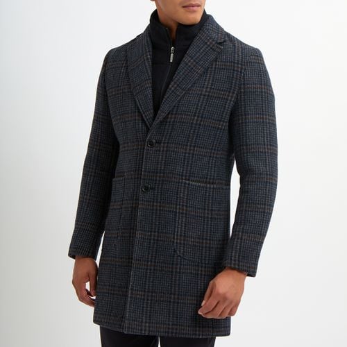 Navy Number 10 Wool Blend Coat - Gianni Feraud - Modalova