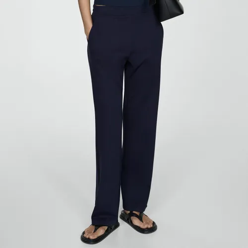 Dark Straight Trousers - Size S - Mango - Modalova