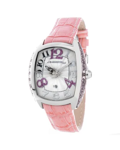 Women's Multicolor Quartz Analog Steel Case Leather Bracelet Watch - Chronotech - Modalova