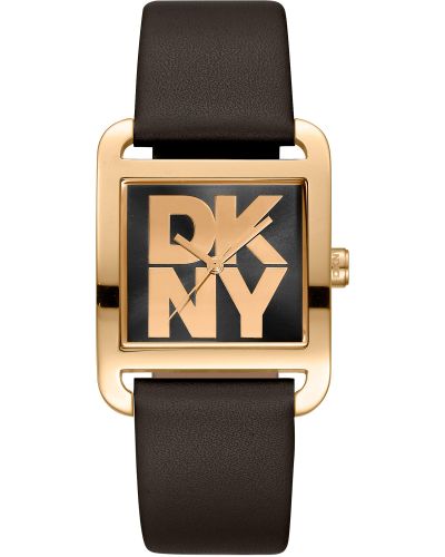 Analog Leather Strap Watch with Buckle Wo - Watches - DKNY - Modalova