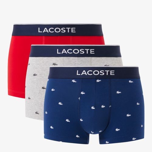 Red 3 Pack Printed Trunks - Lacoste - Modalova