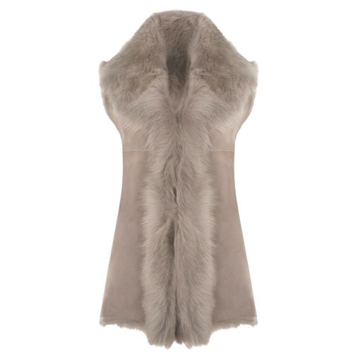 Womens Light Warmer Toscana Sheepskin Long Gilet-Seaford - Size XL - Infinity Leather - Modalova