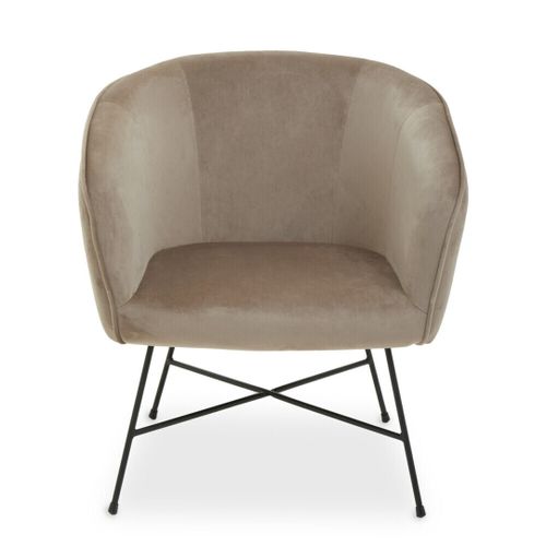 Stockholm Mink Velvet Chair - Size One Size - Premier Housewares - Modalova