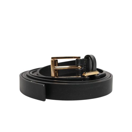Men's Double Strap Calf Leather Belt with Gold Buckle - Size 85 - Dolce & Gabbana - Modalova