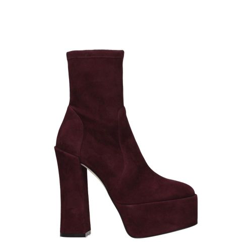 High Heel Suede Leather Ankle Boots with Round Toe Wo - Size 38 - Stuart Weitzman - Modalova