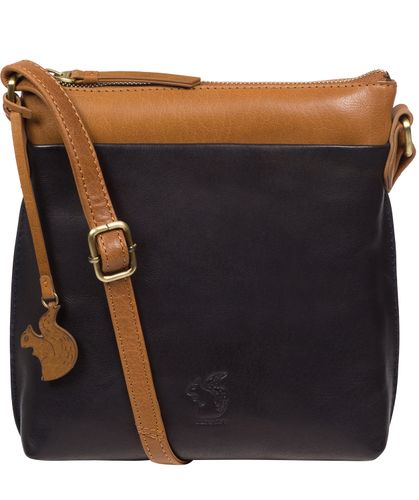 Nikita' Navy and Dark Tan Leather Cross Body Bag - Size One Size - Conkca - Modalova