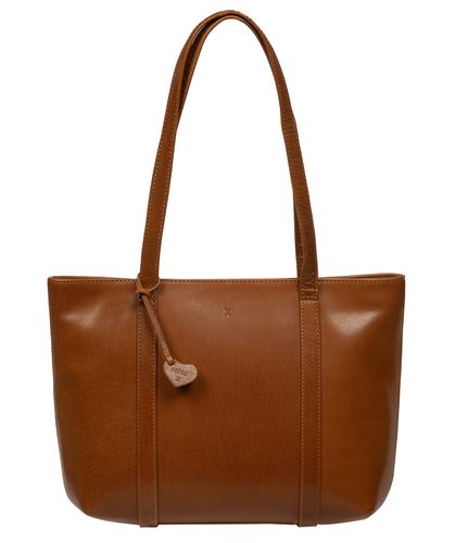Ilaria' Dark Tan Leather Tote Bag - Size One Size - NiNa Amora - Modalova