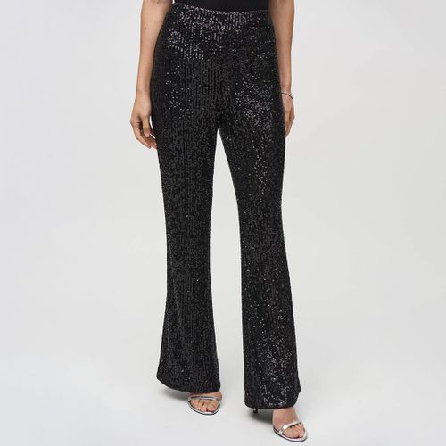 Black Sequin Flared Trousers - Joseph Ribkoff - Modalova