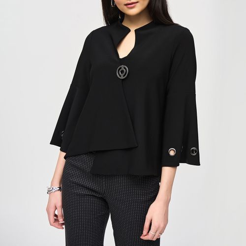 Black Poncho Effect Blouse - Joseph Ribkoff - Modalova