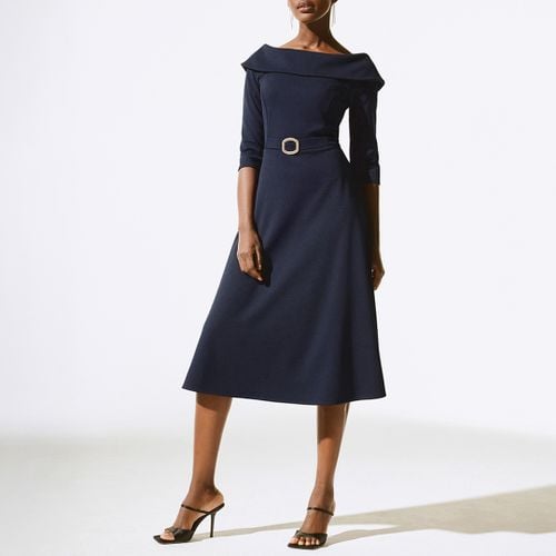 Navy Foldover Boat Midi Dress - Joseph Ribkoff - Modalova