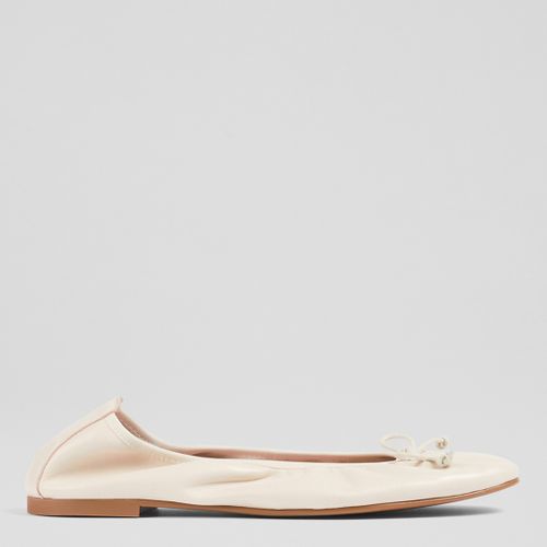 Ecru Trilly Leather Ballet Pumps - L K Bennett - Modalova