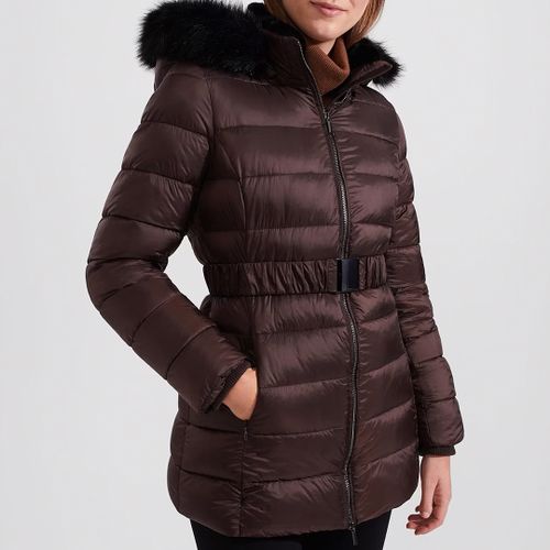 Chocolate Brown Harriet Puffer Coat - Hobbs London - Modalova