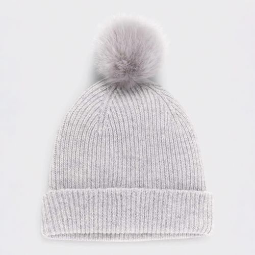 Ember Ribbed Knitted Bobble Hat - Hobbs London - Modalova