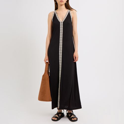 Black Jersey Trim Maxi Dress - NÂ°Â· Eleven - Modalova