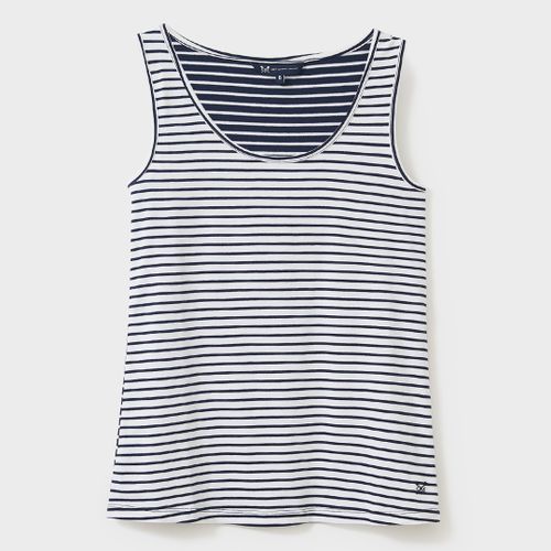 White/Navy Striped Relaxed Vest - Crew Clothing - Modalova