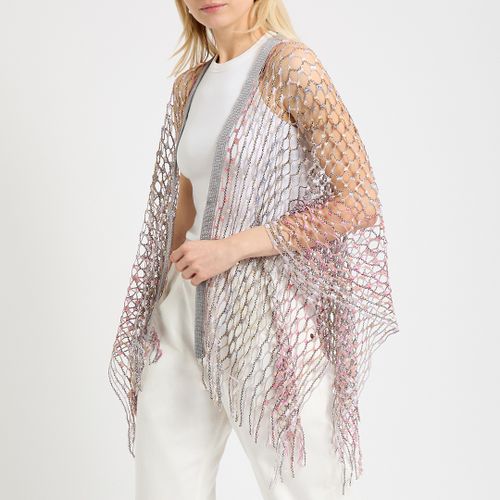 Silver Metallic Poncho - Missoni - Modalova