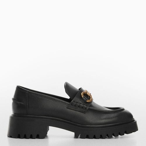 Black Chus Leather Chunky Loafers - Mango - Modalova