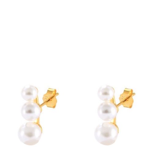 Plated Pearl Swarovski Earrings - Ma Petite Amie - Modalova
