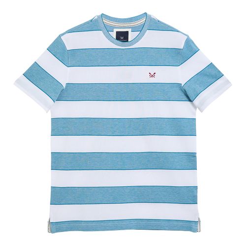Multi Oxford Stripe Pique T-shirt - Crew Clothing - Modalova
