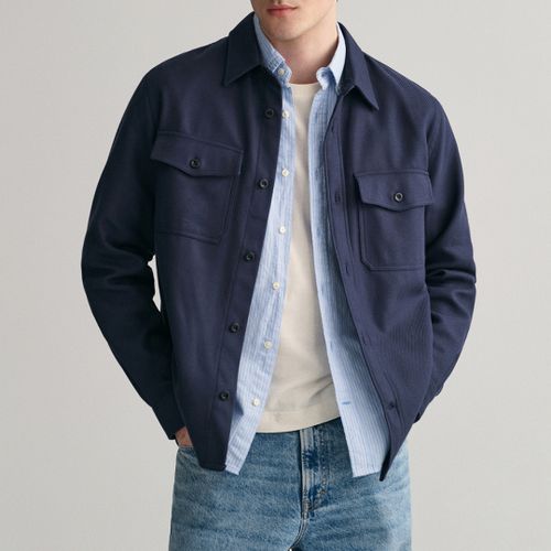 Navy Heavy Twill Overshirt - Gant - Modalova