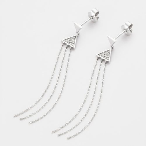 White Gold Harmonie ÃtoilÃ©e Earrings - Artisan Joaillier - Modalova