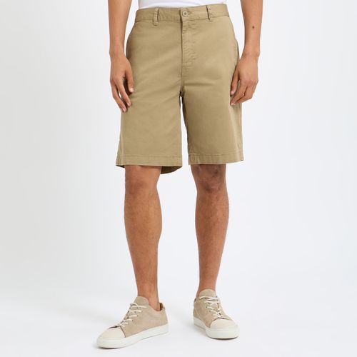 Stone Cotton Twill Chino Shorts - Replay - Modalova