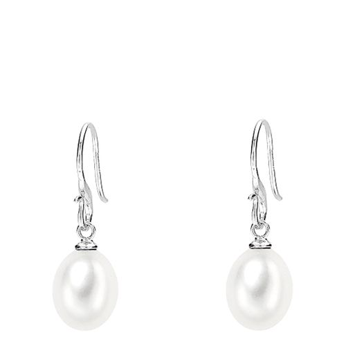 Mm Oval White Freshwater Pearl Earrings - Dower & Hall - Modalova